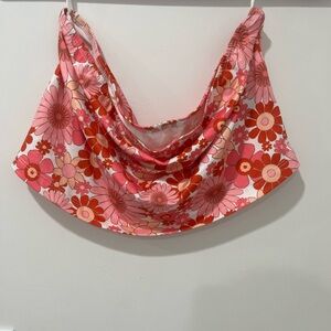 Floral Pink and Red Tube Top